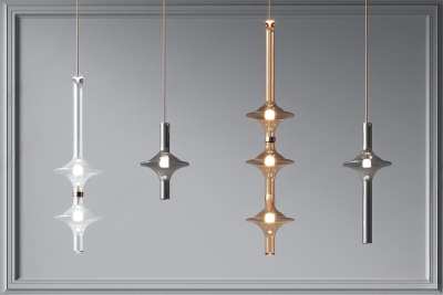 现代玻璃吊灯3D模型下载